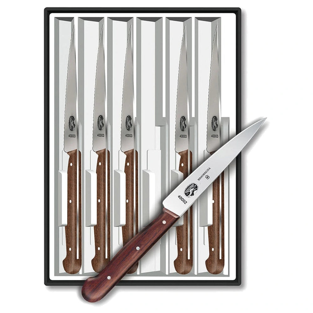 Victorinox 6-Pc Steak Knife Set with Wood Handle