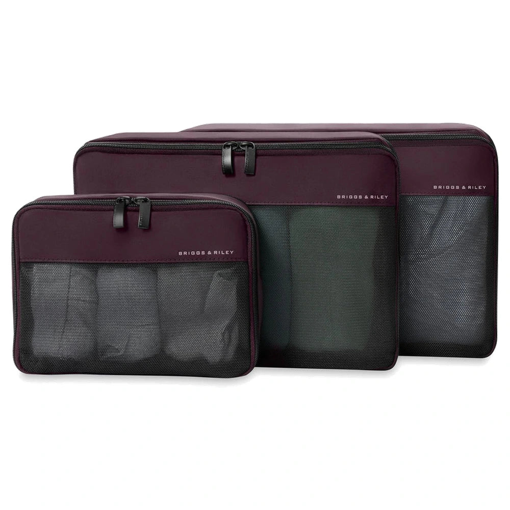 Briggs & Riley Travel Essentials Carry-On Compression Packing Cube Set - Plum