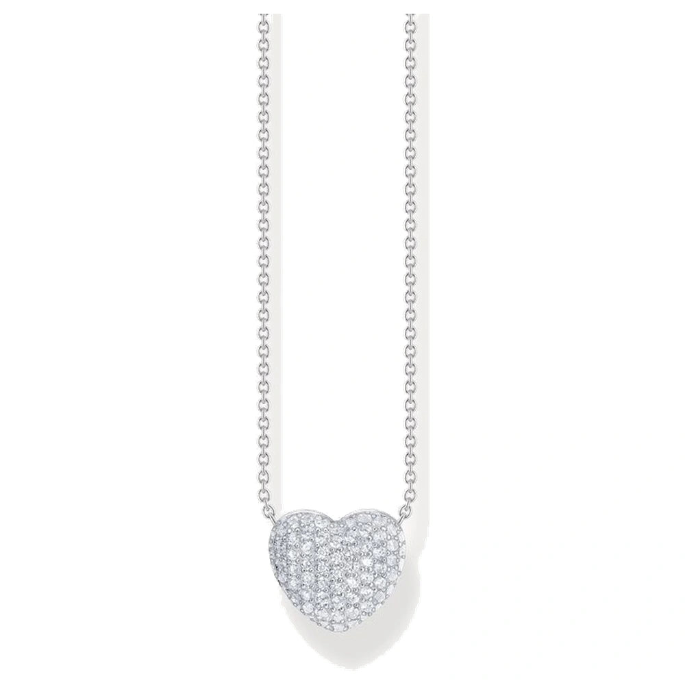 Collier en argent Thomas Sabo avec pendentif cœur et zircone blanche
