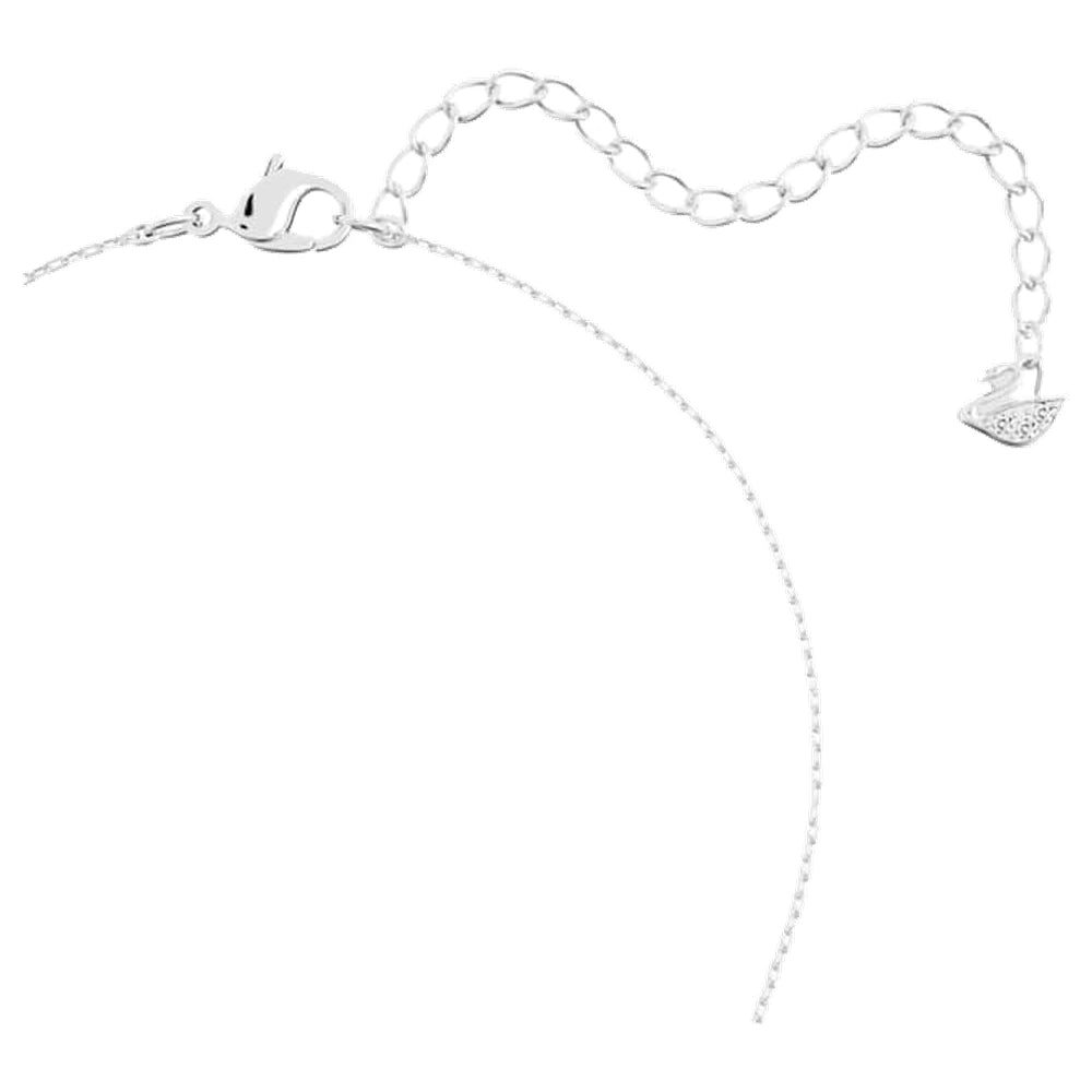 Pendentif Swarovski Solitaire - Blanc/Plaqué rhodium
