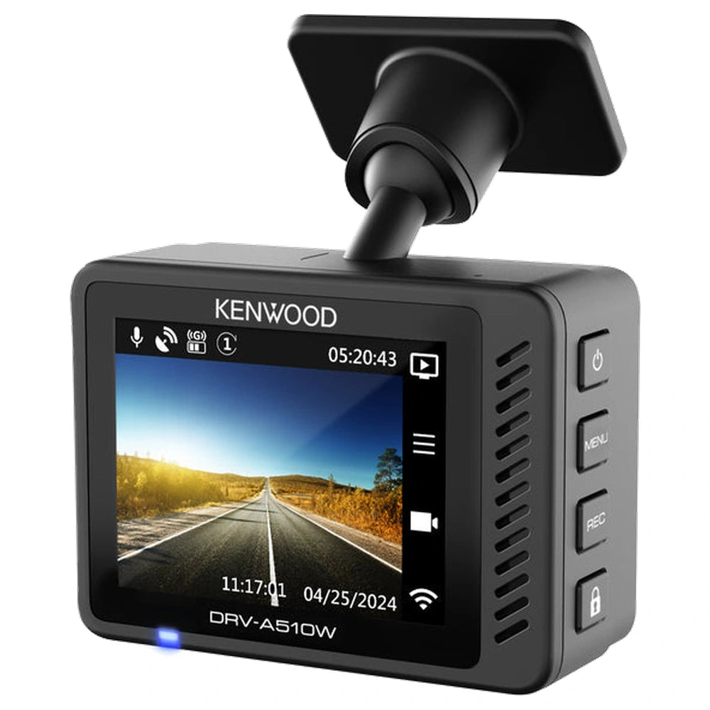 Caméra embarquée Kenwood HD avec écran 2", GPS et Wi-Fi