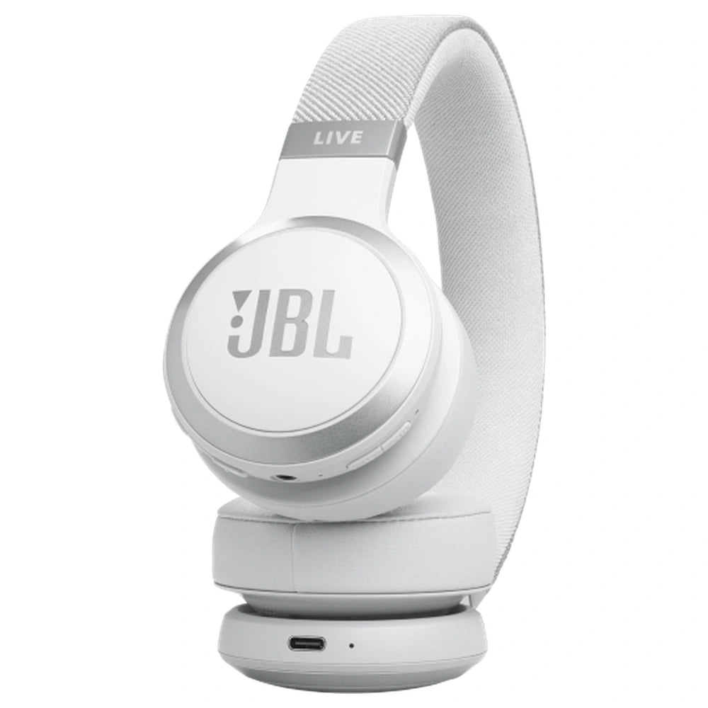 JBL LIVE 670 Wireless True Adaptive Noise-Canceling On-Ear Headphones - White