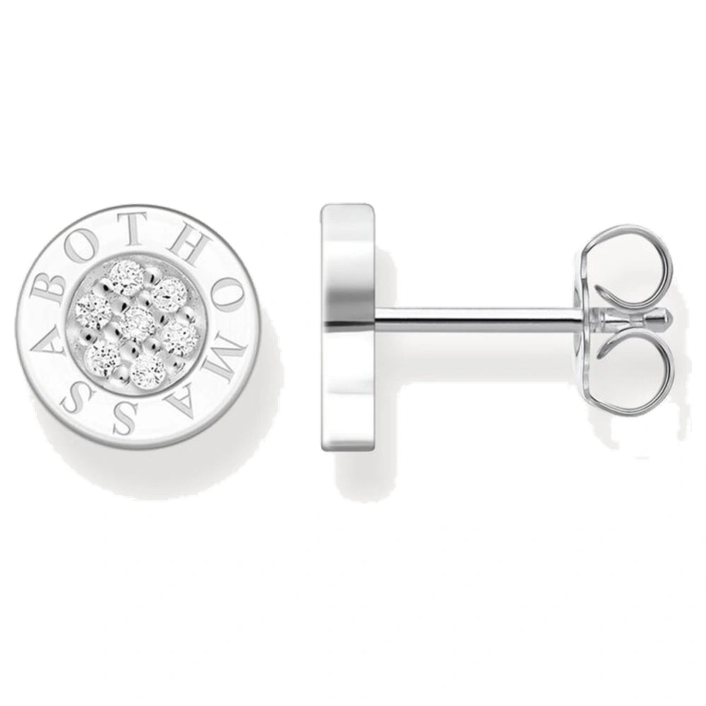 Boucles d'oreilles clous Thomas Sabo Glam & Soul Pave Classique blanc en argent sterling