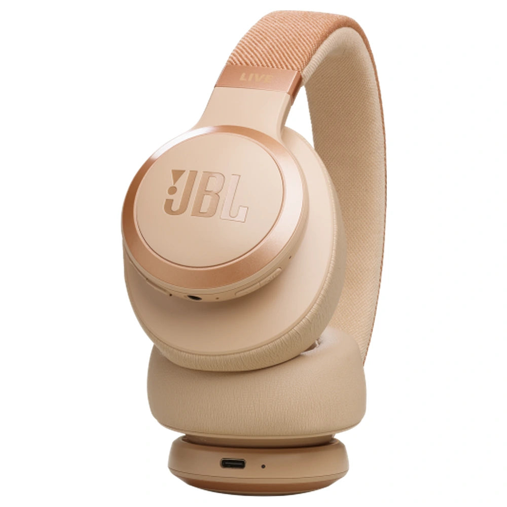 Casque sans fil supra-auriculaire JBL Live 770NC avec réduction de bruit adaptative - Sable