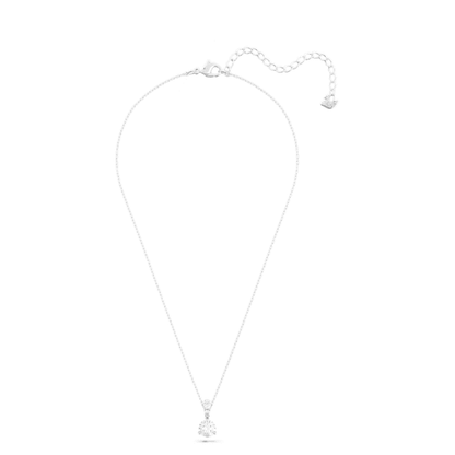 Swarovski Solitaire Pendant - White/Rhodium