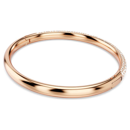Swarovski Meteora Bangle, Snow Pavé, White, Rose Gold-Tone Plated