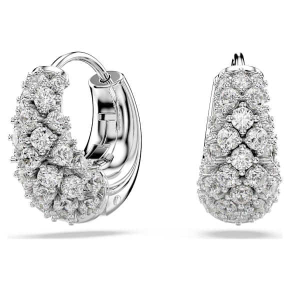 Swarovski Sublima Earrings, White, Rhodium Plated — 5732282 — view 1