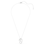 Swarovski Symbolica Pendant, Crystal Pearl, Round Cut, Pavé, Horse Shoe, White, Rhodium Plated — 5736247 — view 2