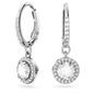 Swarovski Constella Drop Earrings, Round Cut, Pavé, White, Rhodium Plated