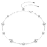 Swarovski Una Angelic Necklace, Round Cut, Double-sided Motifs, White, Rhodium Plated — 5732275 — view 1