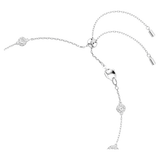 Swarovski Una Angelic Necklace, Round Cut, Double-sided Motifs, White, Rhodium Plated — 5732275 — view 3