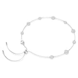 Swarovski Una Angelic Necklace, Round Cut, Double-sided Motifs, White, Rhodium Plated — 5732275 — view 7