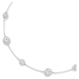 Swarovski Una Angelic Necklace, Round Cut, Double-sided Motifs, White, Rhodium Plated — 5732275 — view 2