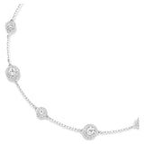 Swarovski Una Angelic Necklace, Round Cut, Double-sided Motifs, White, Rhodium Plated — 5732275 — view 5