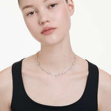 Swarovski Una Angelic Necklace, Round Cut, Double-sided Motifs, White, Rhodium Plated — 5732275 — view 9