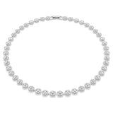 Swarovski Una Angelic Tennis Necklace, Round Cut, Medium, White, Rhodium Plated — 5117703 — view 1