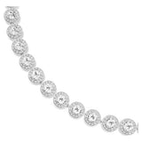 Swarovski Una Angelic Tennis Necklace, Round Cut, Medium, White, Rhodium Plated — 5117703 — view 2