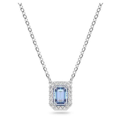 Swarovski Millenia Necklace, Octagon Cut, Blue, Rhodium Plated