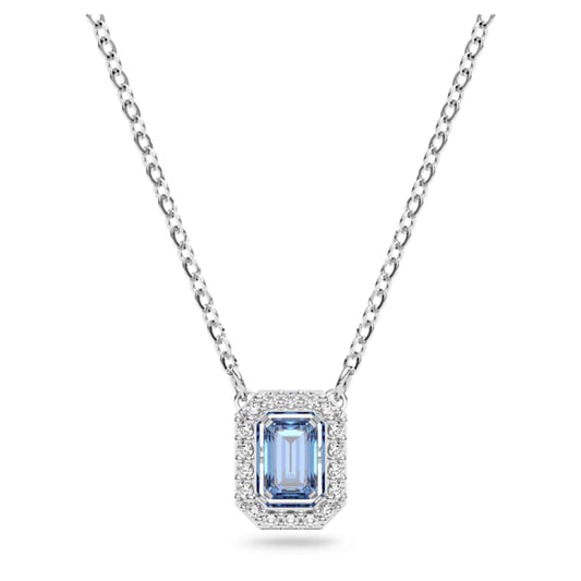 Swarovski Millenia Necklace, Octagon Cut, Blue, Rhodium Plated