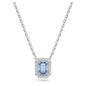 Swarovski Millenia Necklace, Octagon Cut, Blue, Rhodium Plated