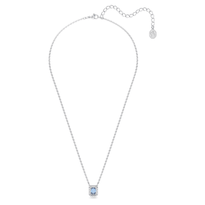 Swarovski Millenia Necklace, Octagon Cut, Blue, Rhodium Plated